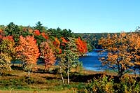 Each season brings beautiful tones to Oakland House and environs. Nearby Walker Pond in fall colors!